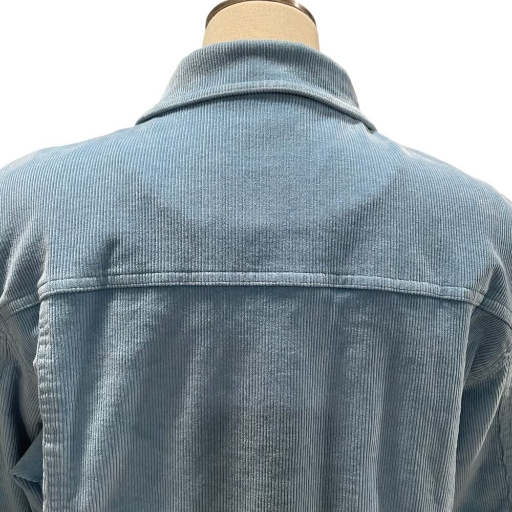 LL Bean Petite Blue Corduroy Jacket Classic Casual Lightweight Layering Preppy - Picture 8 of 12